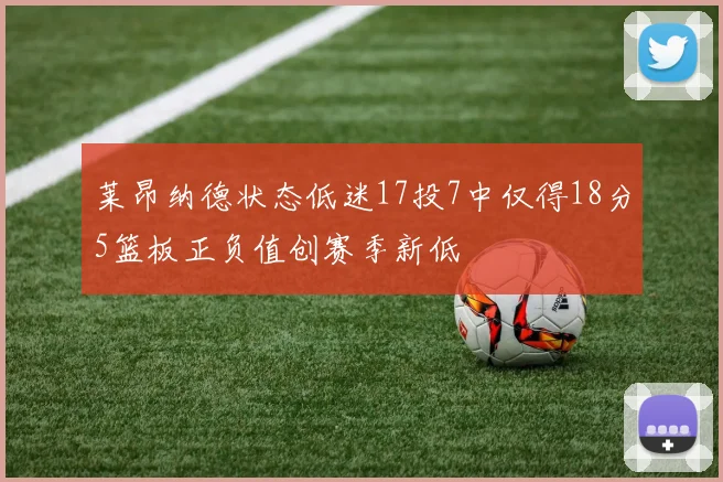 莱昂纳德状态低迷17投7中仅得18分5篮板正负值创赛季新低